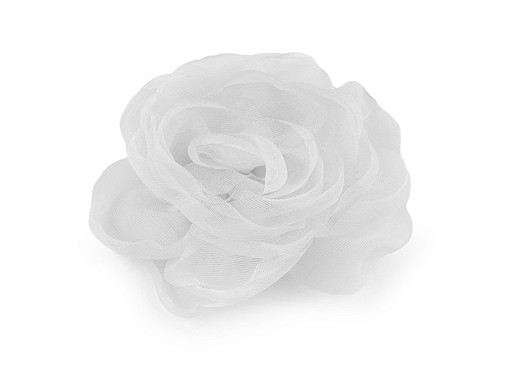 Brošňa organzový kvet Ø8 cm