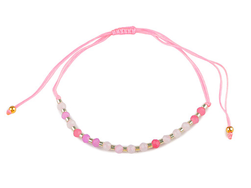 Pulsera Shamballa con cuentas talladas y efecto AB