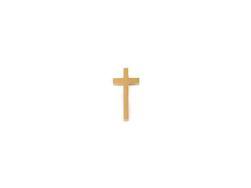 Stainless steel pendant, cross 10x21 mm