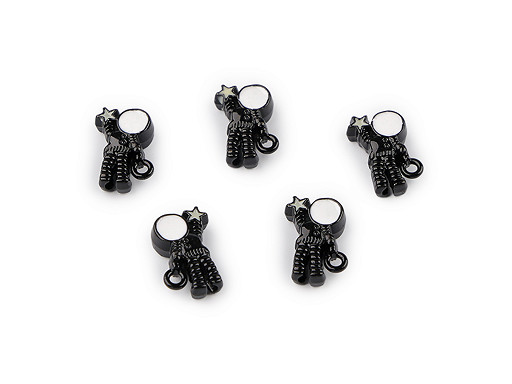 Kovový přívěsek / korálek kosmonaut 9x13 mm