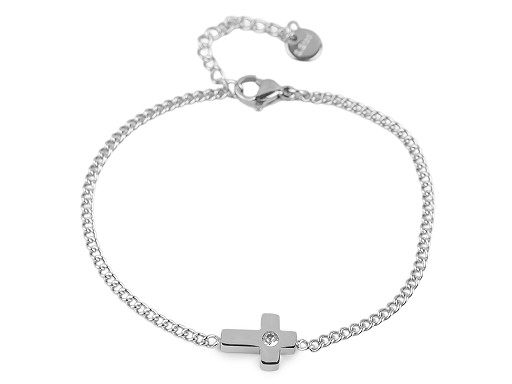 Náramok z nerezovej ocele krížik