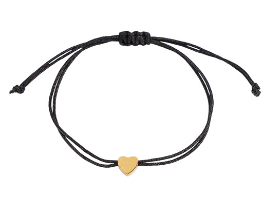 Shamballa heart bracelet made of stainless steel