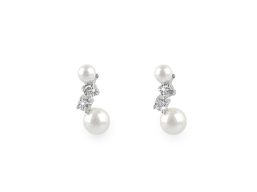 Perlové náušnice z nerezovej ocele