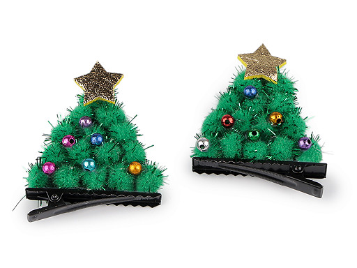 Agrafe de păr pentru petrecere, brad de Crăciun Agrafe de păr pentru petrecere, brad de Crăciun