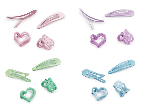 Hajcsat és pattintós hajcsipesz készlet 