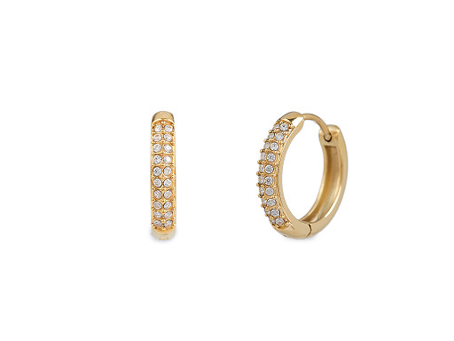 Kolczyki ze stali nierdzewnej z szlifowanymi kamyczkami