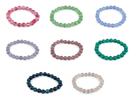 Armband aus Mineral-, Kunst- und Glasperlen