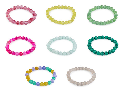 Armband aus Mineral-, Kunst- und Glasperlen