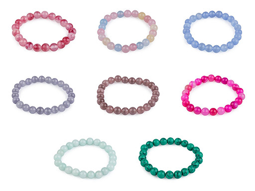 Armband aus Mineral-, Kunst- und Glasperlen