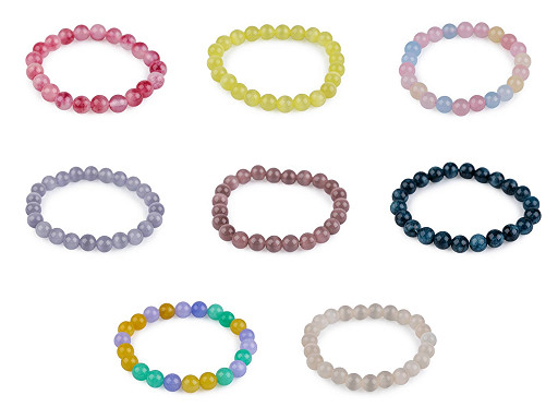 Armband aus Mineral-, Kunst- und Glasperlen