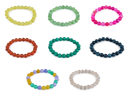 Armband aus Mineral-, Kunst- und Glasperlen
