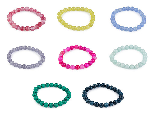 Bracelet made of mineral, synthetic and glass beads Bracelet made of mineral, synthetic and glass beads