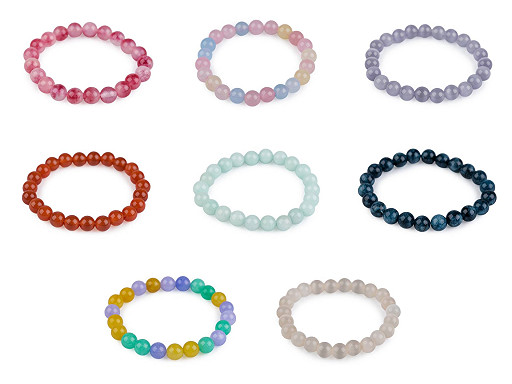 Armband aus Mineral-, Kunst- und Glasperlen