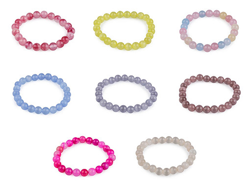 Armband aus Mineral-, Kunst- und Glasperlen