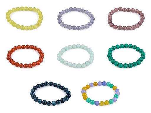 Armband aus Mineral-, Kunst- und Glasperlen