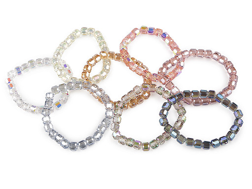 Brățară flexibilă din mărgele cu efect AB