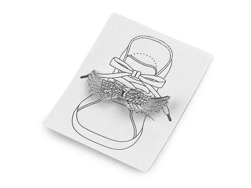 Ozdoba na tenisky s brúsenými kamienkami krídla