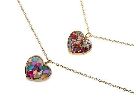 Náhrdelník z nerezové oceli srdce