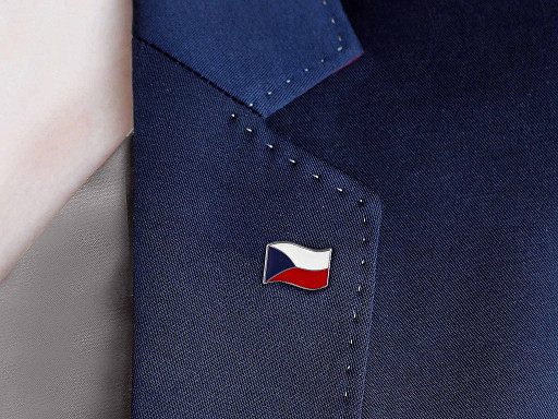 Brošňa / odznak mini vlajka Česká republika