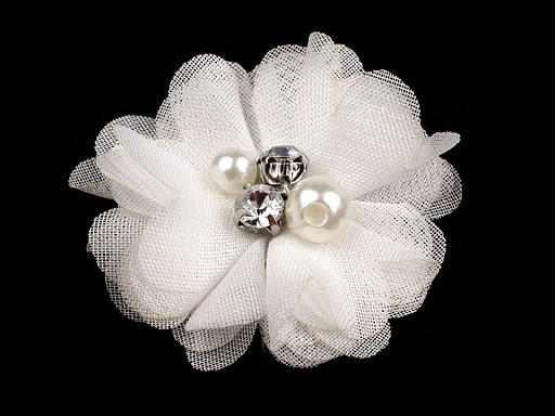 Decorative Mesh Flower Ø50 mm with Beads