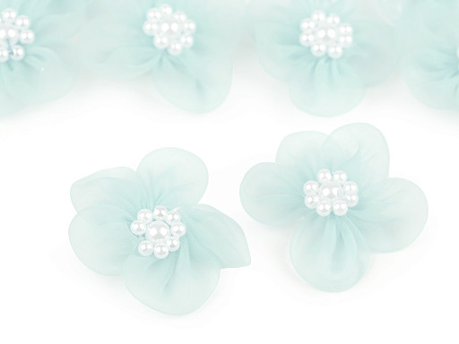 Monofilblume mit Perlen, Ø 3 – 3,5 cm