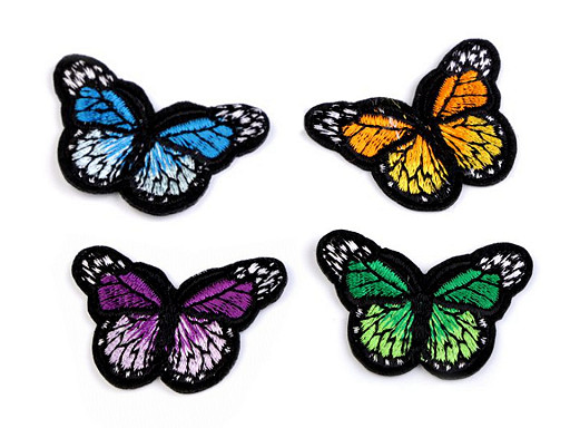 Sew On Patch 4-Pack Butterfly Embroidery Patches - Sew-On Appliques For DIY Crafts White Lace Applique