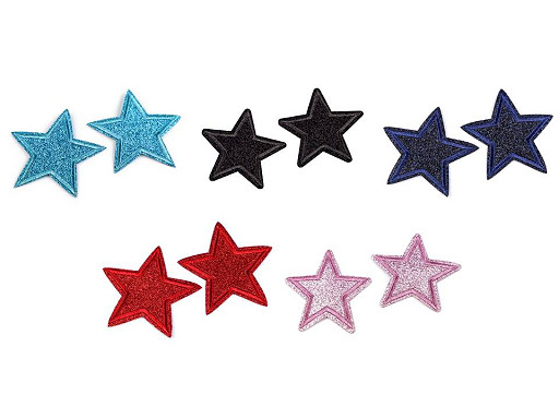 Toppa termoadesiva, motivo: stella, con glitter