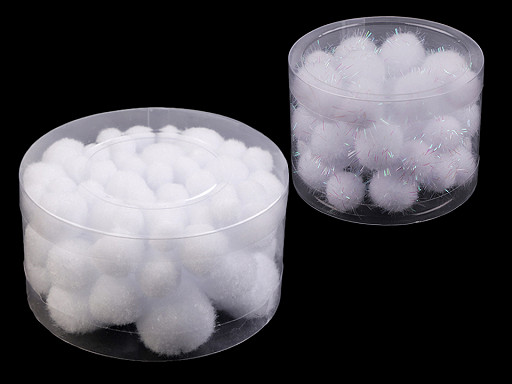 Mini boules de neige/Pompons en peluche, différentes tailles