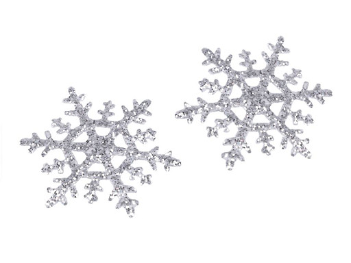Nažehlovačka vločka s glitry Ø4 cm