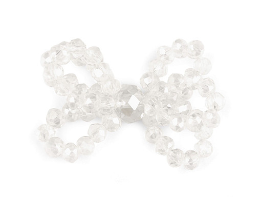 Nœud en perles de verre, fait main 