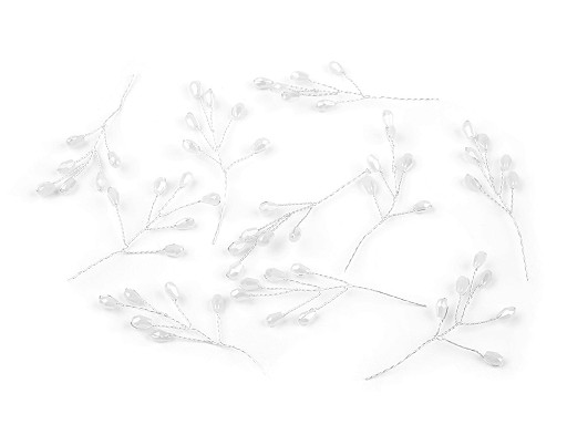 Gałązka druciana ze szlifowanymi koralikami hand made 