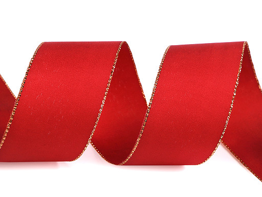 Wstążka taftowa z lureksem,  szer. 40mm