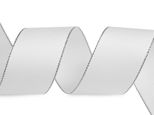 Κορδέλα από ταφτά με λούρεξ, πλάτος 40 mm