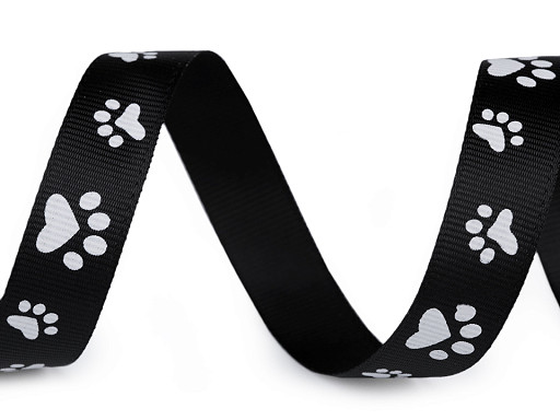 Grosgrain Ribbon / Webbing width 15 mm Paws