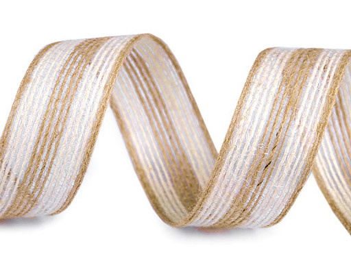 Jute Band bicolor 25 mm breit