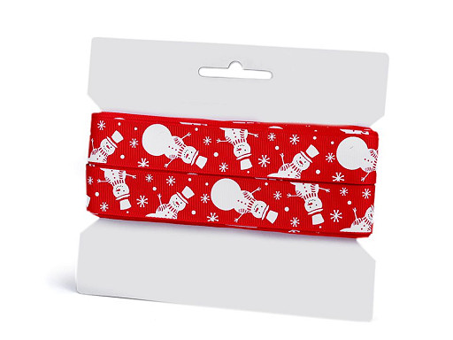 Коледна панделка гросгрейн, ширина 25 мм