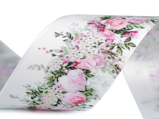 Cinta de raso rosa, ancho 40 mm