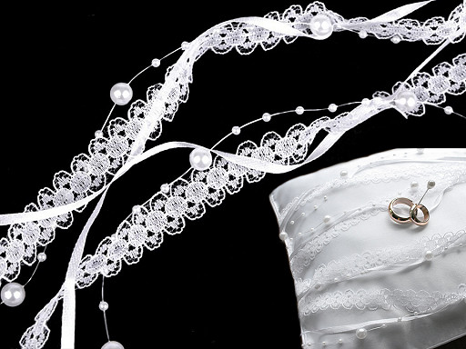 Panglică decorativă cu perle