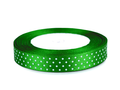 Sat�nov� stuha s punt�ky ���e 15 mm