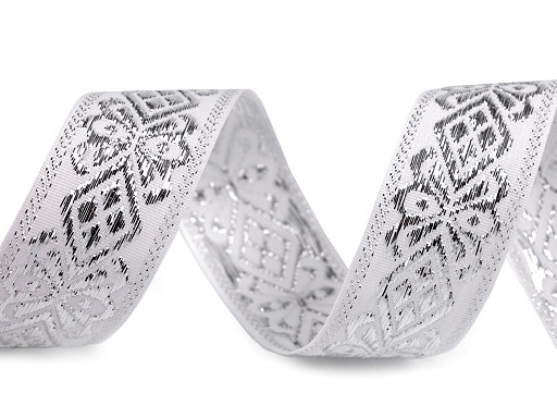 Stuha s lurexom šírka 30 mm