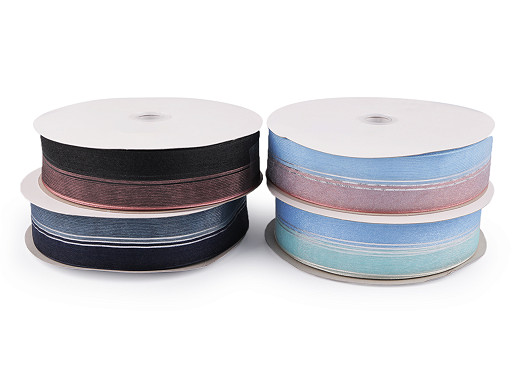 Nastro in organza, con lurex, larghezza: 40 mm