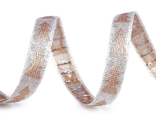 Vianočná stuha metalická šírka 10 mm