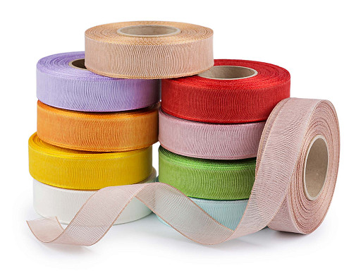 Canvas ribbon with nylon line, width 25 mm