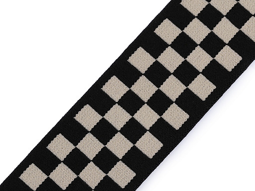 Soft Elastic width 40 mm checkered / chessboard