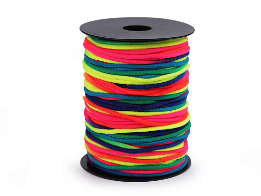 Round Soft Elastic, Rainbow Ø3 mm 