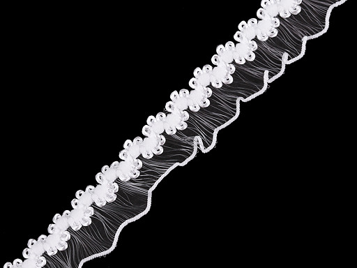 Gummiband mit Rüschen Breite 15 mm