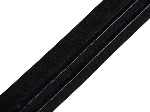 Satin elastic with silicone strips, width 40 mm