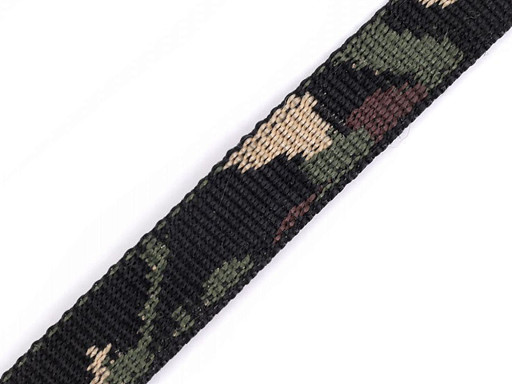 Bande de sangle camouflage, largeur 20 mm