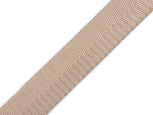 Smooth Double-sided Webbing Strap with shine, width 25 mm