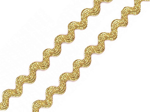Ric Rac Trim Ribbon width 4 mm with lurex